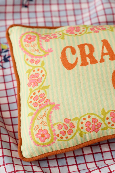 Printed Novelty Text Micro Mini Bolster Pillow