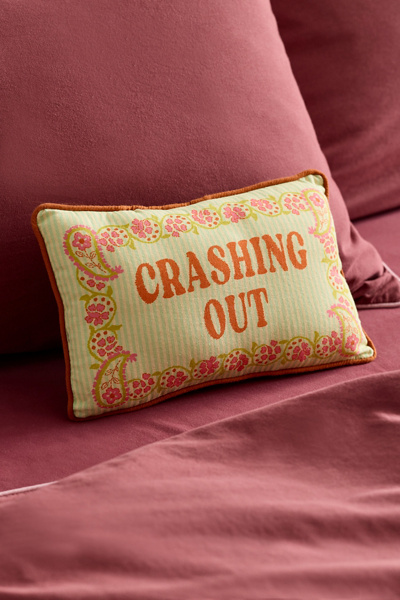 Printed Novelty Text Micro Mini Bolster Pillow