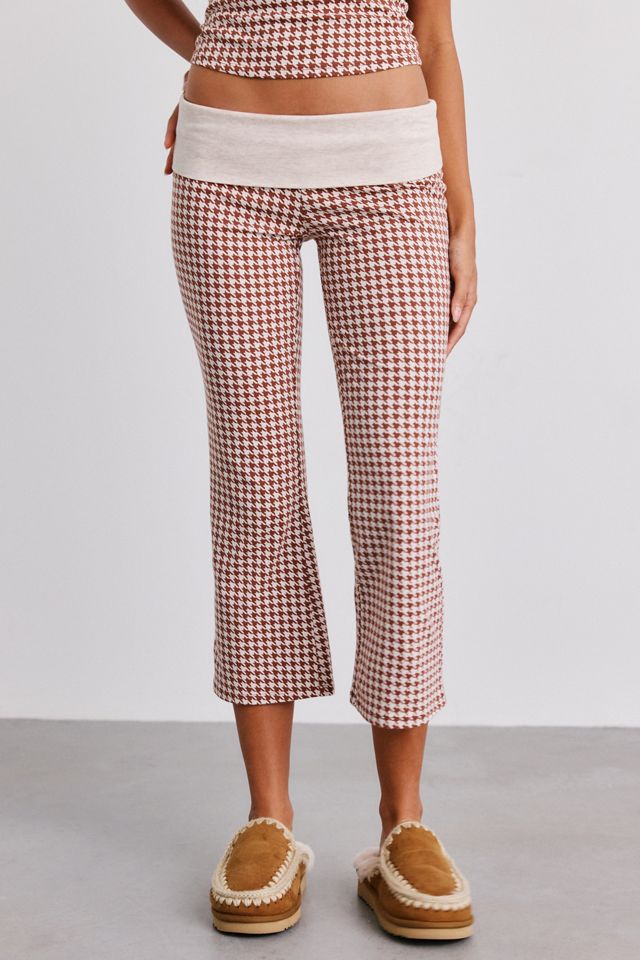 Out From Under Bec Cropped Foldover Kick Flare Pants #1