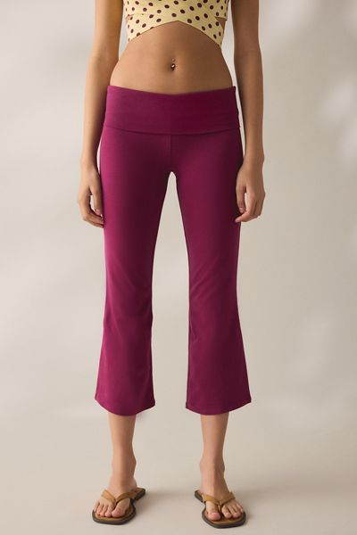Out From Under Bec Cropped Foldover Kick Flare Pants