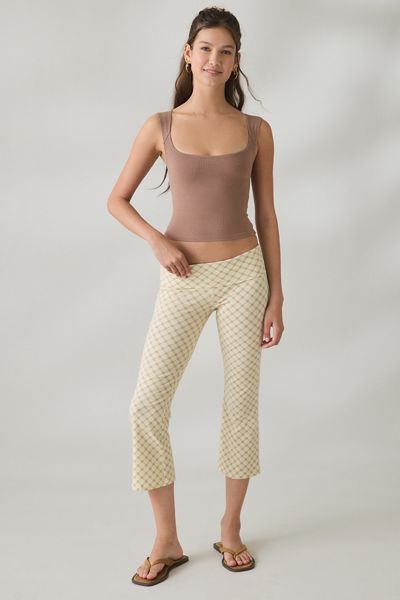 Out From Under Bec Cropped Foldover Kick Flare Pants