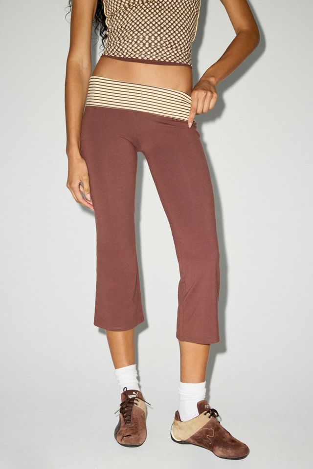 Out From Under Bec Cropped Foldover Kick Flare Pants #1