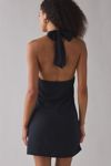 ReMADE By UO Remnants Mesh Knotted Halter Mini Dress