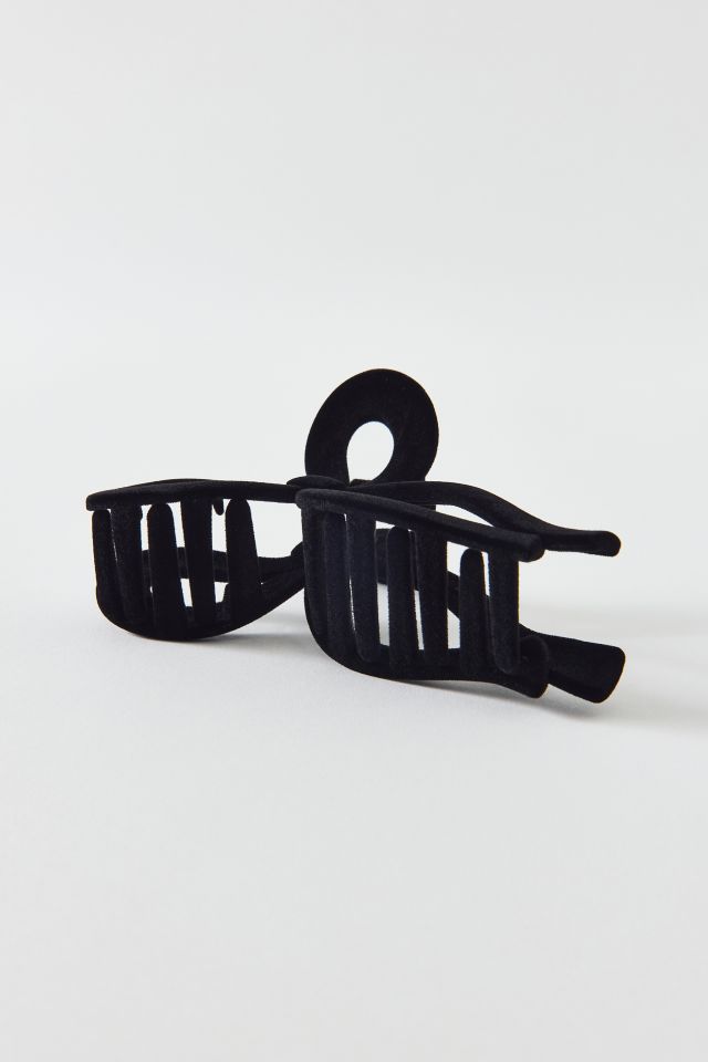 Velvet Draped Bow Claw Clip #1