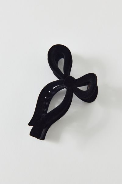 Velvet Draped Bow Claw Clip