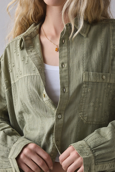 BDG Alex Oversized Cotton Button-Down Shirt