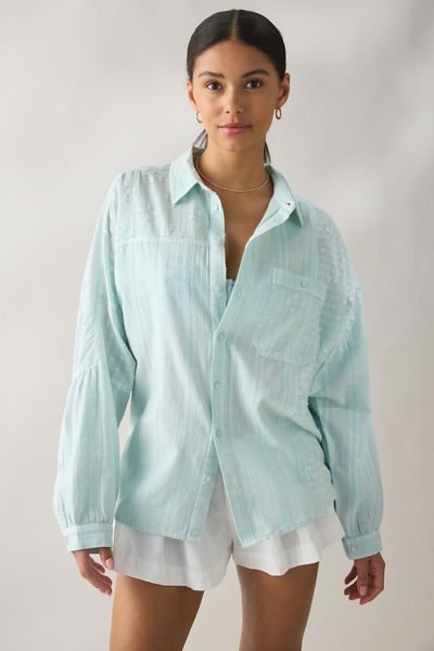 BDG Alex Oversized Cotton Button-Down Shirt