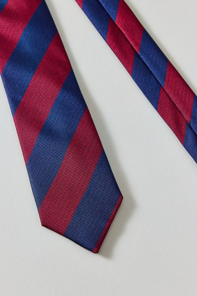 Stripe Pattern Wide Neck Tie #1