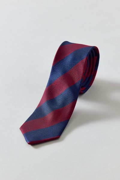 Stripe Pattern Wide Neck Tie