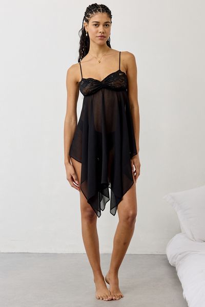 sheer black babydoll dress Sheer Chiffon Babydoll Sleep Dress for Women