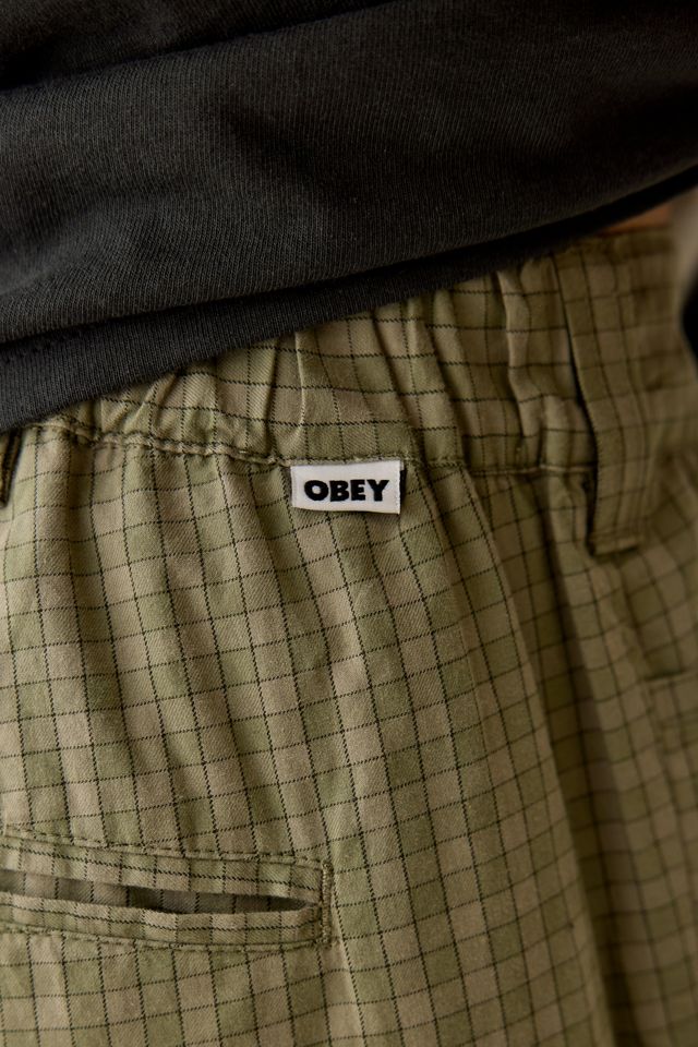 OBEY Coen Plaid Pleated Shorts #2