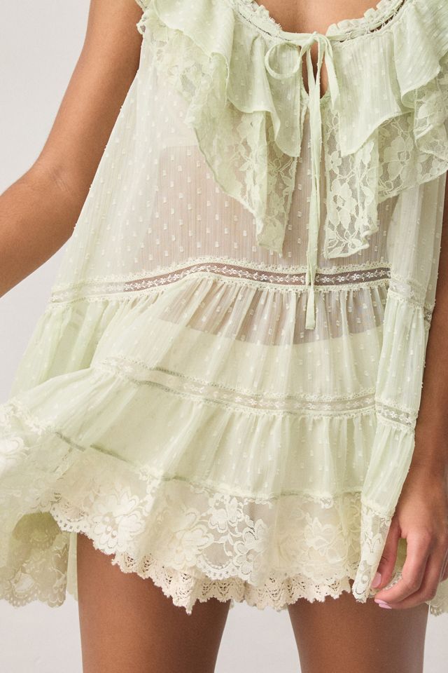 minuet white lace dress Bijou | White Square-Neck Lace Long-Sleeve Mini Dress