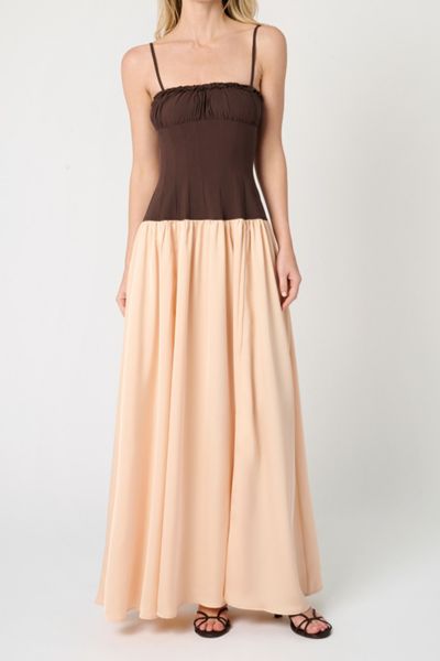 WeWoreWhat Ruffle Drop Waist Maxi Dress