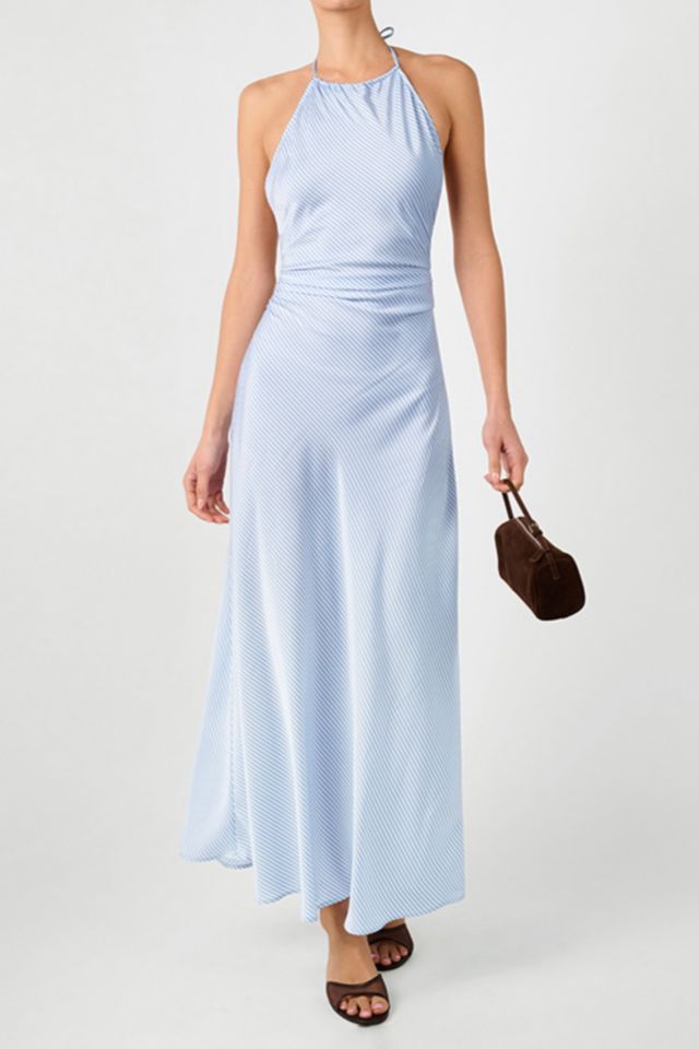 WeWoreWhat Striped Halter Maxi Dress #1