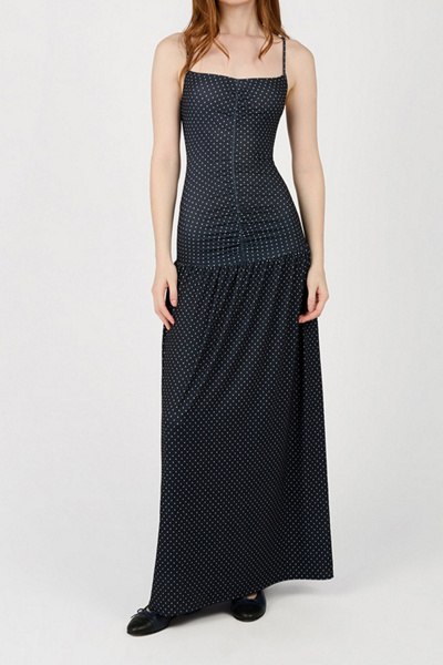 we wore what ruched maxi dress Ruched Front Scoop Maxi Dress