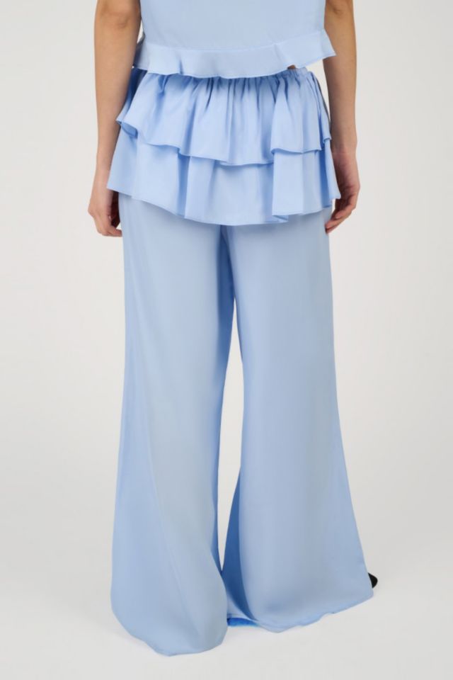 WeWoreWhat Ruffle Waist Flare Pant #3