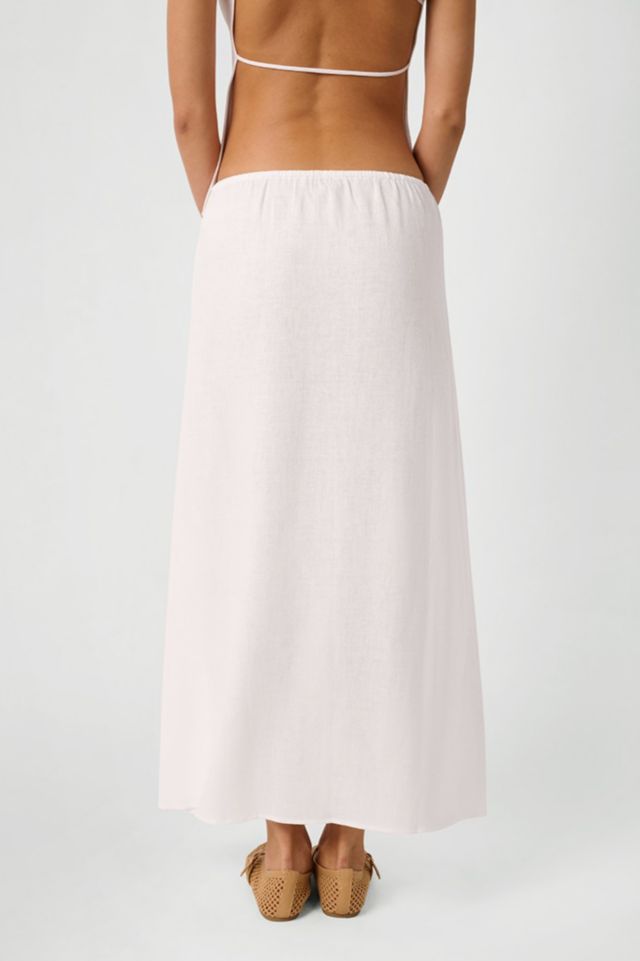 WeWoreWhat Tie Waist Linen Skirt #1
