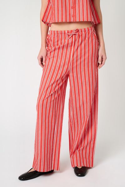 Weworewhat Tie Waist Pant In Brown