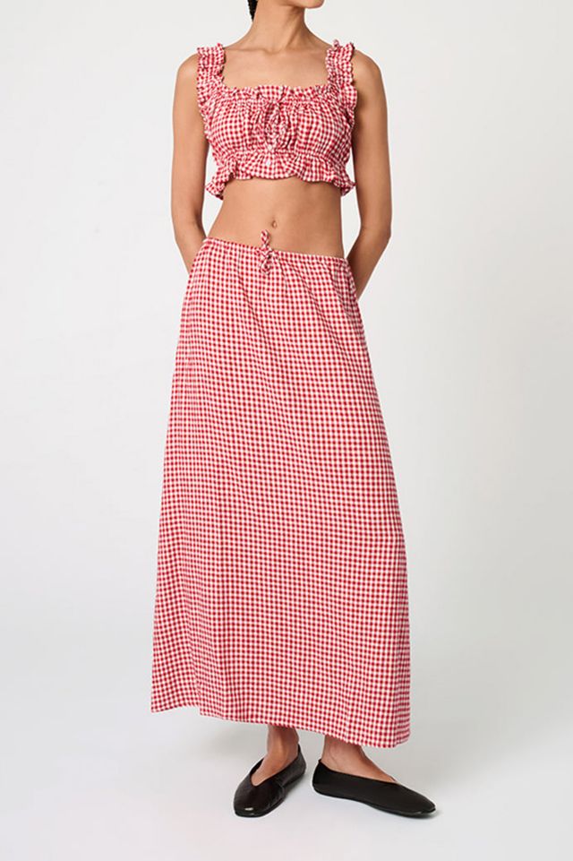 WeWoreWhat Ruffle Button Up Crop Top #1