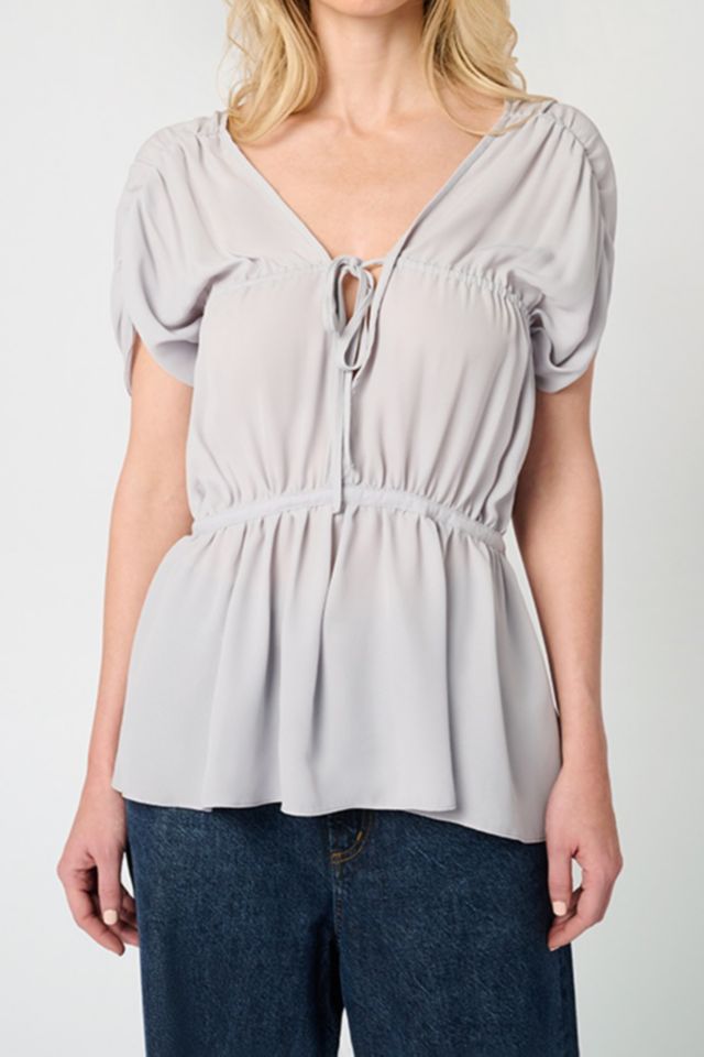WeWoreWhat Ruched Chiffon Top #1
