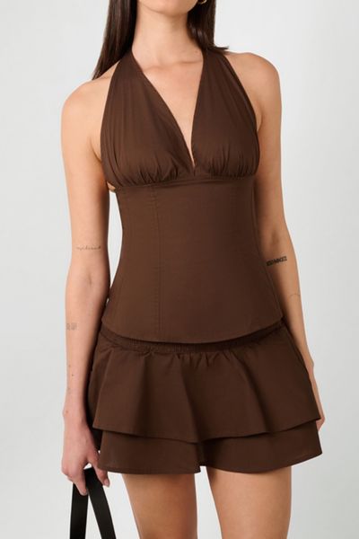WeWoreWhat Halter Neck Corset Top Product Page