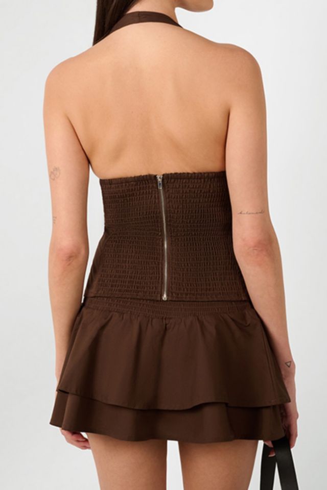 WeWoreWhat Halter Neck Corset Top #1