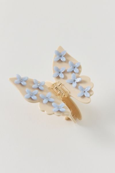 Urban Outfitters Embellished Butterfly Claw Clip In Neutral Pattern, Women's At