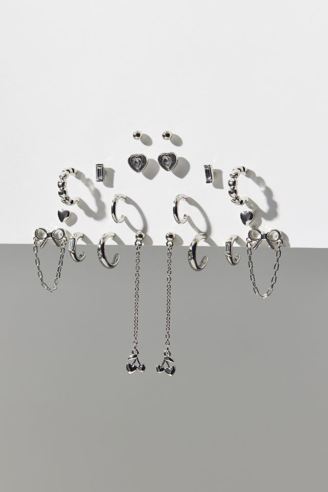 Chérie Hearts & Cherries Rhinestone Multi Earrings Set #1