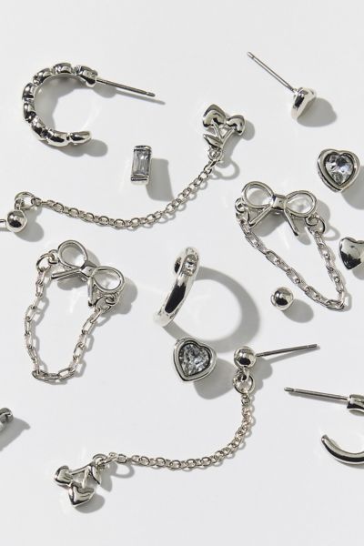 Chérie Hearts & Cherries Rhinestone Multi Earrings Set