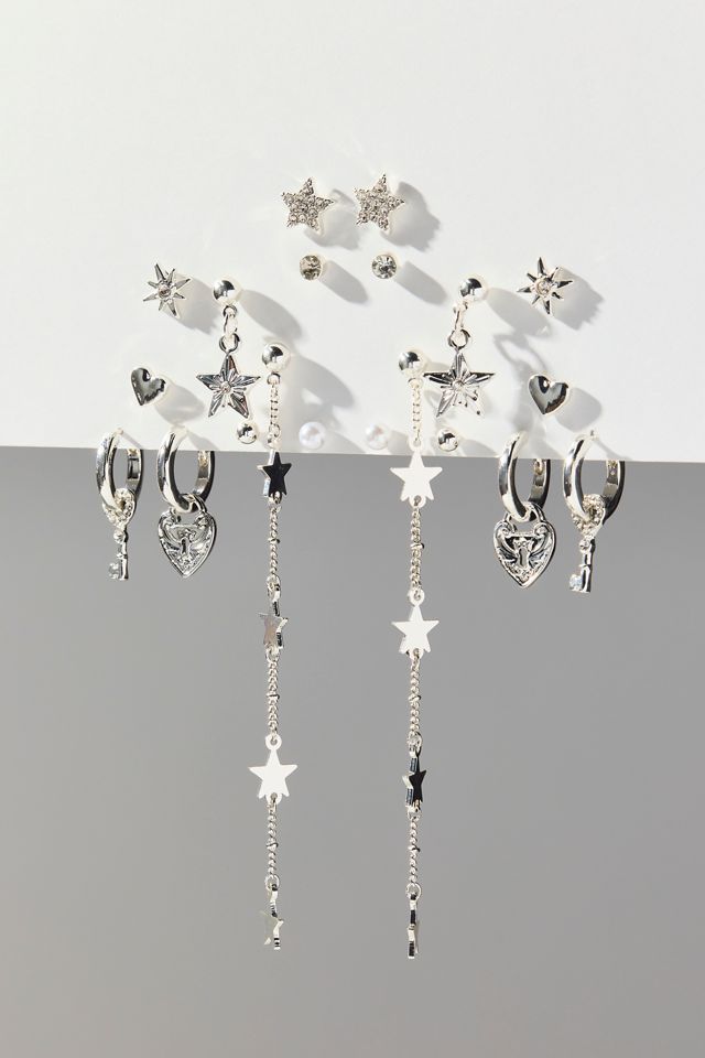 Starlight Star & Pearl Earrings Set #1