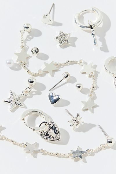 Starlight Star & Pearl Earrings Set