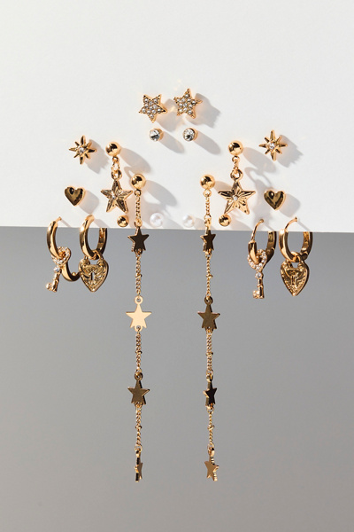 Starlight Star & Pearl Earring Set