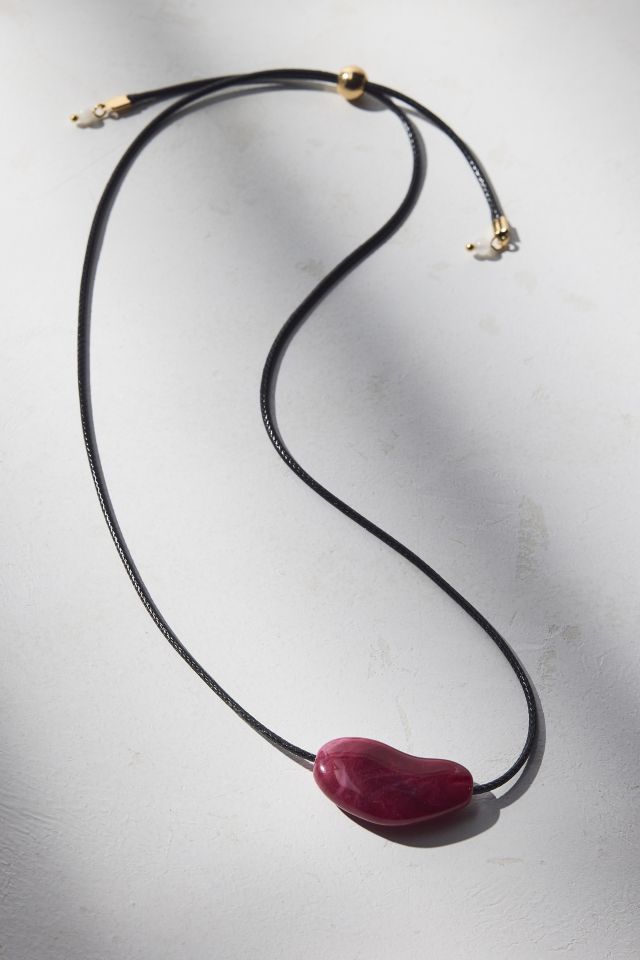 Chicago Resin Pendant Corded Necklace #1