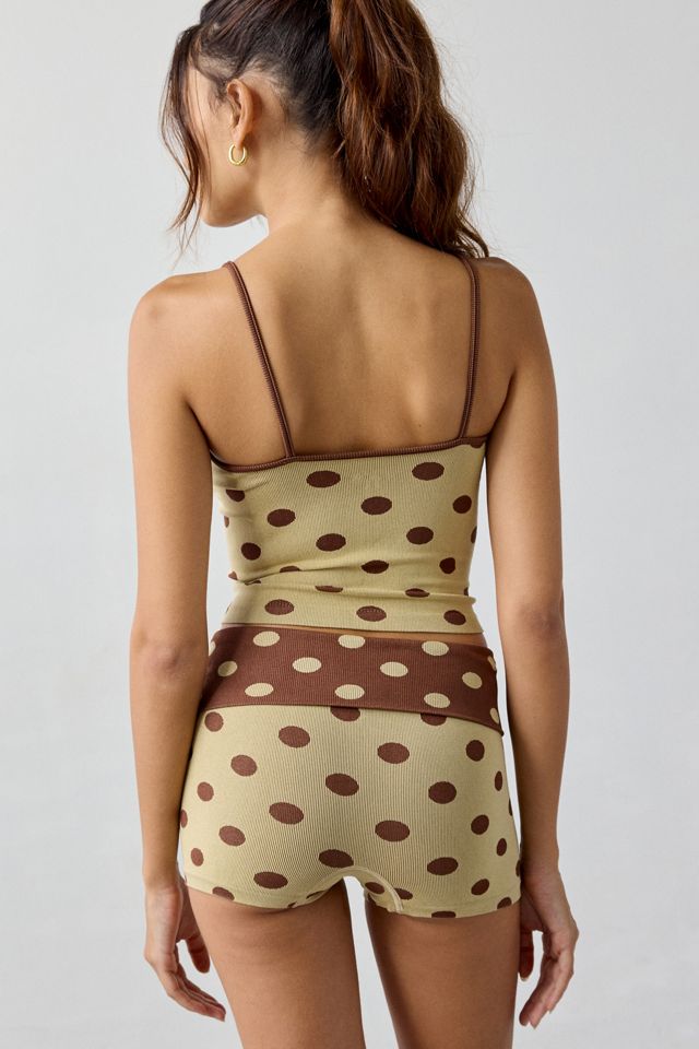 Out From Under Polka Dot Seamless Knit Cami + Micro Short 2-Piece Set #3