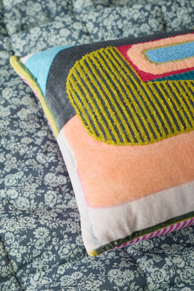 Abstract Velvet Bolster Pillow #1