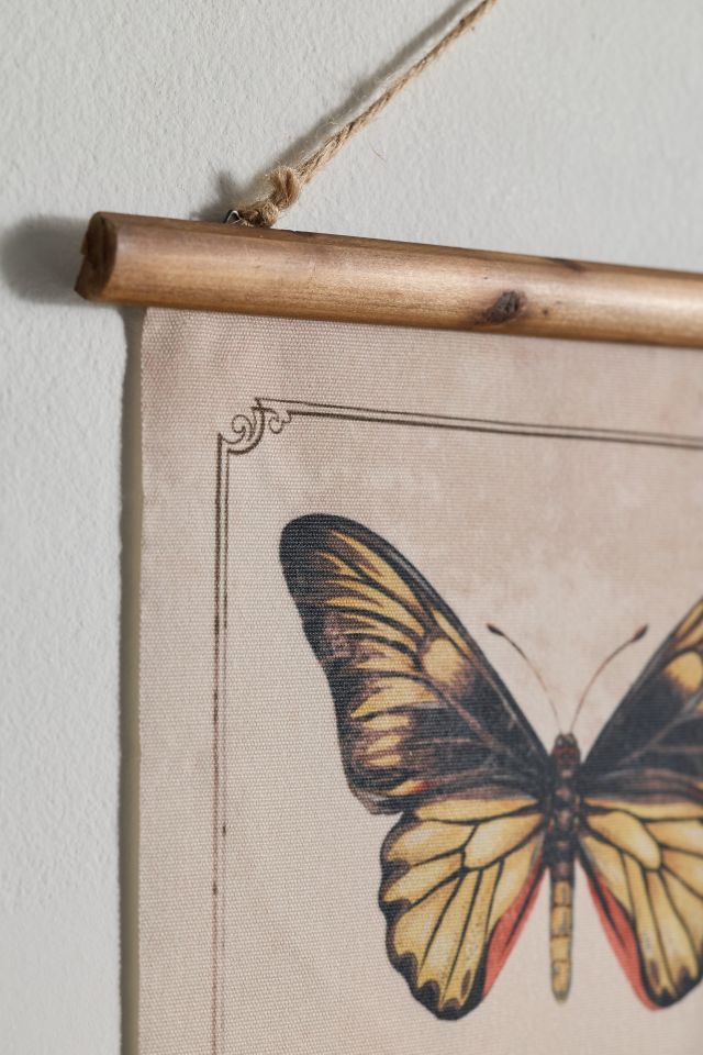 Butterfly Chart Burlap Wall Hanging #2