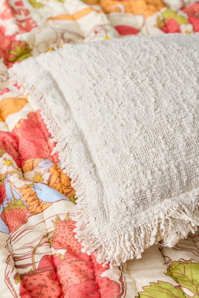 Woven Fringe Throw Pillow #1