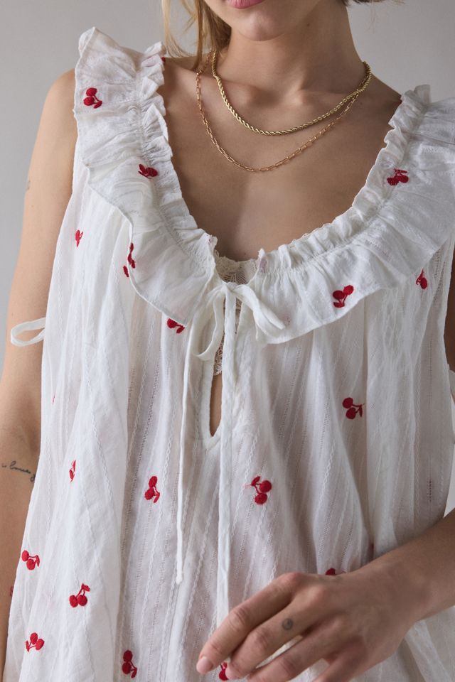 Out From Under Lover Letters Ruffle Trim Babydoll Sleep Dress #1
