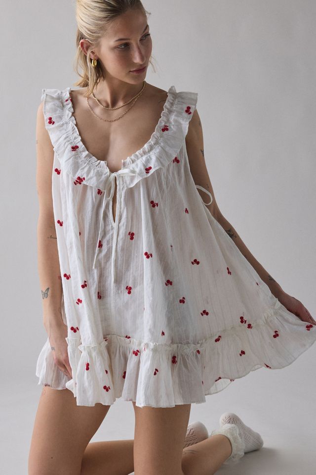 Out From Under Lover Letters Ruffle Trim Babydoll Sleep Dress #5