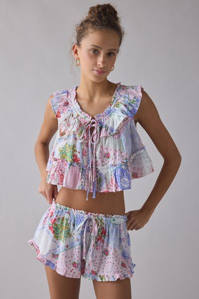 Needles Multicolor Embroidered Lace Floral Cabana Shirt | Urban