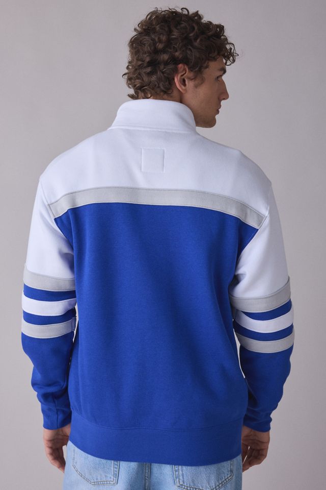 Chandail à fermeture éclair 1/4 Head Coach couleur d'équipe MLB Los Angeles Dodgers de Mitchell & Ness #1