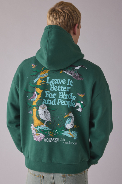 Parks Project X Audubon Society Graphic Hoodie Sweatshirt in Green, Men's at Urban Outfitters