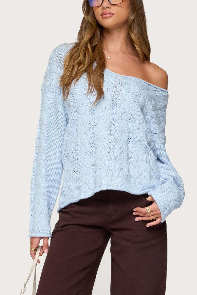 Edikted Inga Oversized Cable Knit Sweater #3