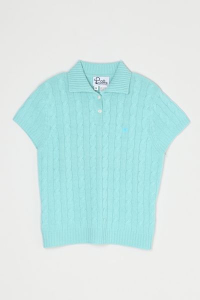 Vintage Y2k Lilly Pulitzer Short-Sleeve Cashmere Sweater