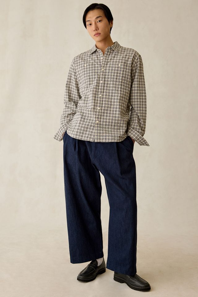 Levi’s® Blue Tab Pleated Denim Trouser Pants #4