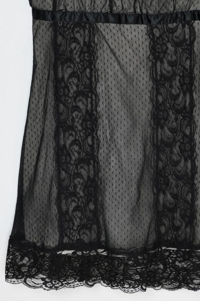 Vintage Y2k Black Lace Mini Dress #2