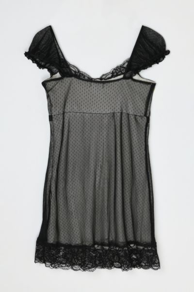 Vintage Y2k Black Lace Mini Dress