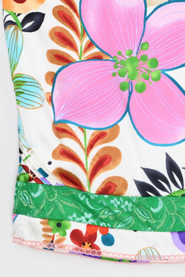 Vintage Y2k Custo Barcelona Printed Silk Mini Skirt #2