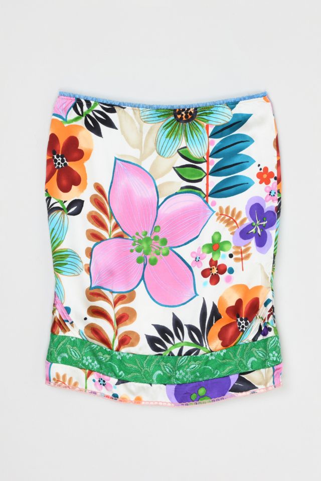 Vintage Y2k Custo Barcelona Printed Silk Mini Skirt #3
