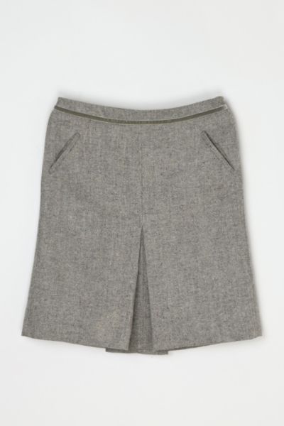 Vintage Y2k Speckled Tweed Knee-Length Skirt